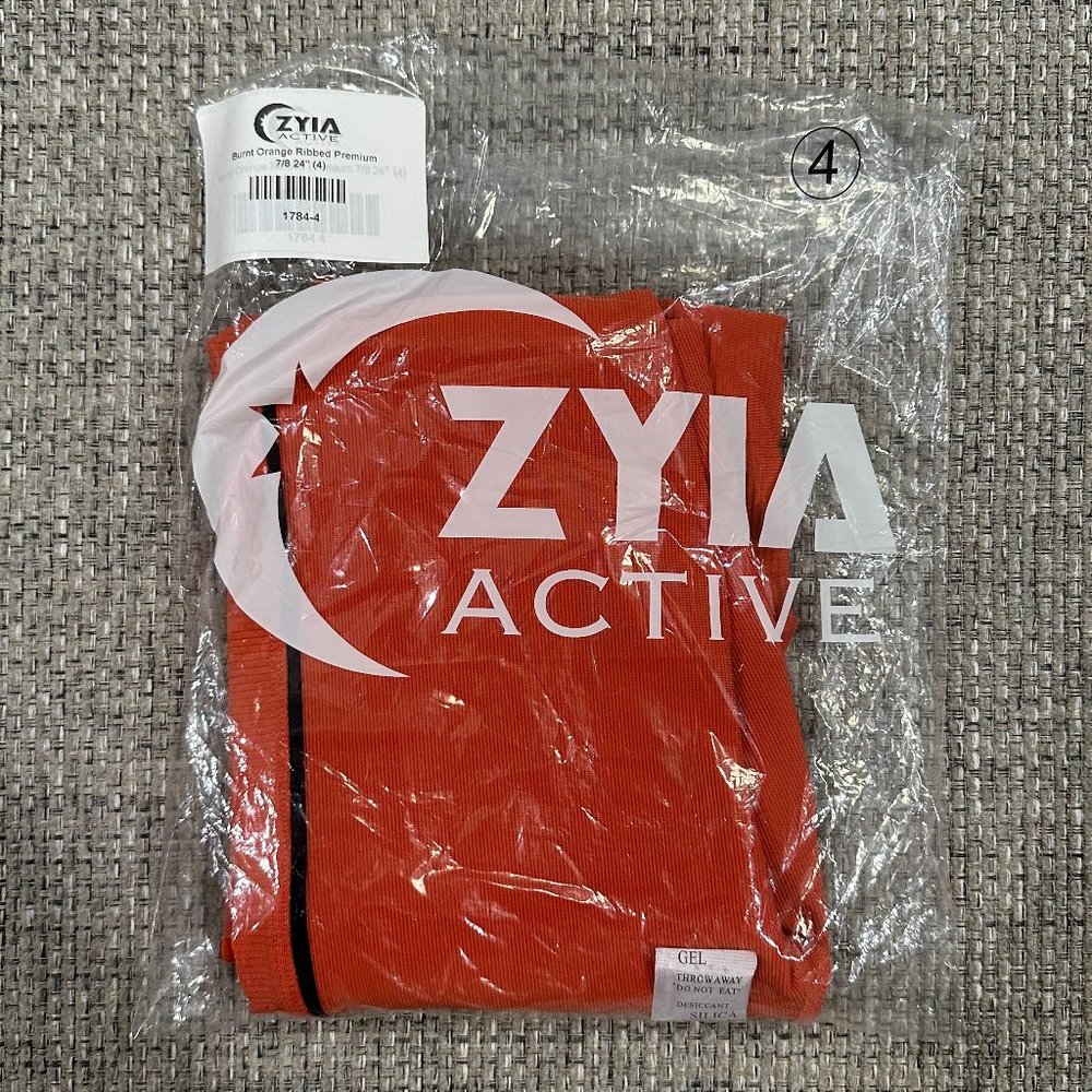 Zyia Burnt Orange Ribbed Premium Hi-Rise 7/8 24” (NWT) - Picture 4 of 5